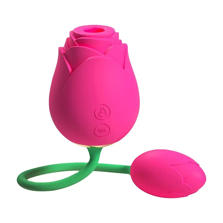 Deepspot ไวเบรเตอร์ดอกกุหลาบสีชมพูอ่อน,ของเล่นทางเพศ2 In 1ของเล่นสั่นได้สำหรับผู้หญิงเครื่องสั่นดูดอวัยวะเพศหญิง