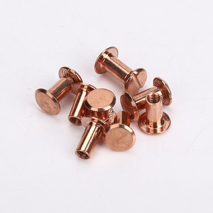 4mm 5mm 6mm 7mm 8mm 10mm 15mm <strong>20mm</strong> Rose Gold Chicago <strong>Screw</strong> for Leather - Product Image 3