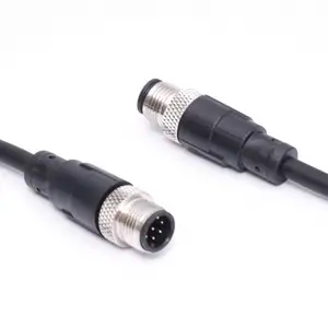 M12 Connector Rj45 Cable ช่างไม้ M12 8-Pin X-รหัสชาย Rj45ปลั๊ก Molded Connector Cable 2M ความยาว