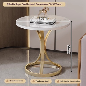 <span class=keywords><strong>Table</strong></span> basse moderne en pierre de luxe léger, <span class=keywords><strong>table</strong></span> mobile compacte pour salon, chambre et balcon - Product Image 2