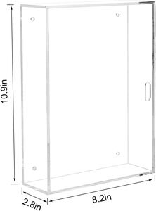 Hiện đại Acrylic rõ ràng Kinh Thánh hiển thị trường hợp tường mountable dọc ngang tổ chức hộp với cửa trượt cho kệ trưng bày cũ - Product Image 2