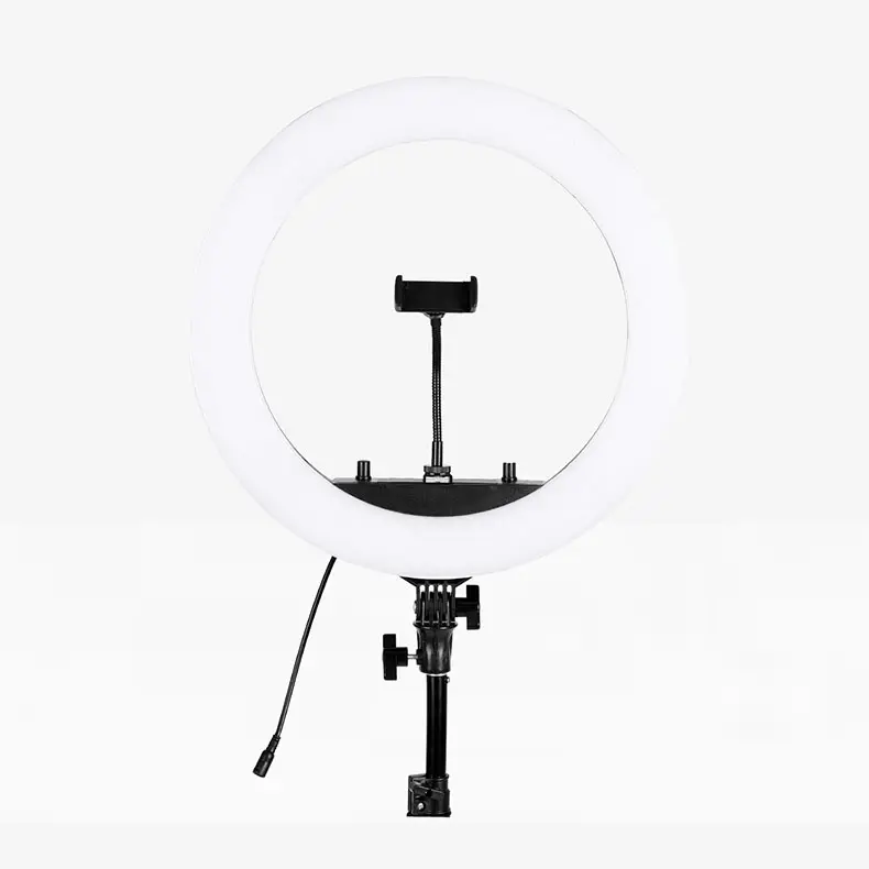 Nouvelle lampe annulaire LED 18 pouces, lumière de remplissage de beauté 45cm, lampe de photographie bicolore en direct