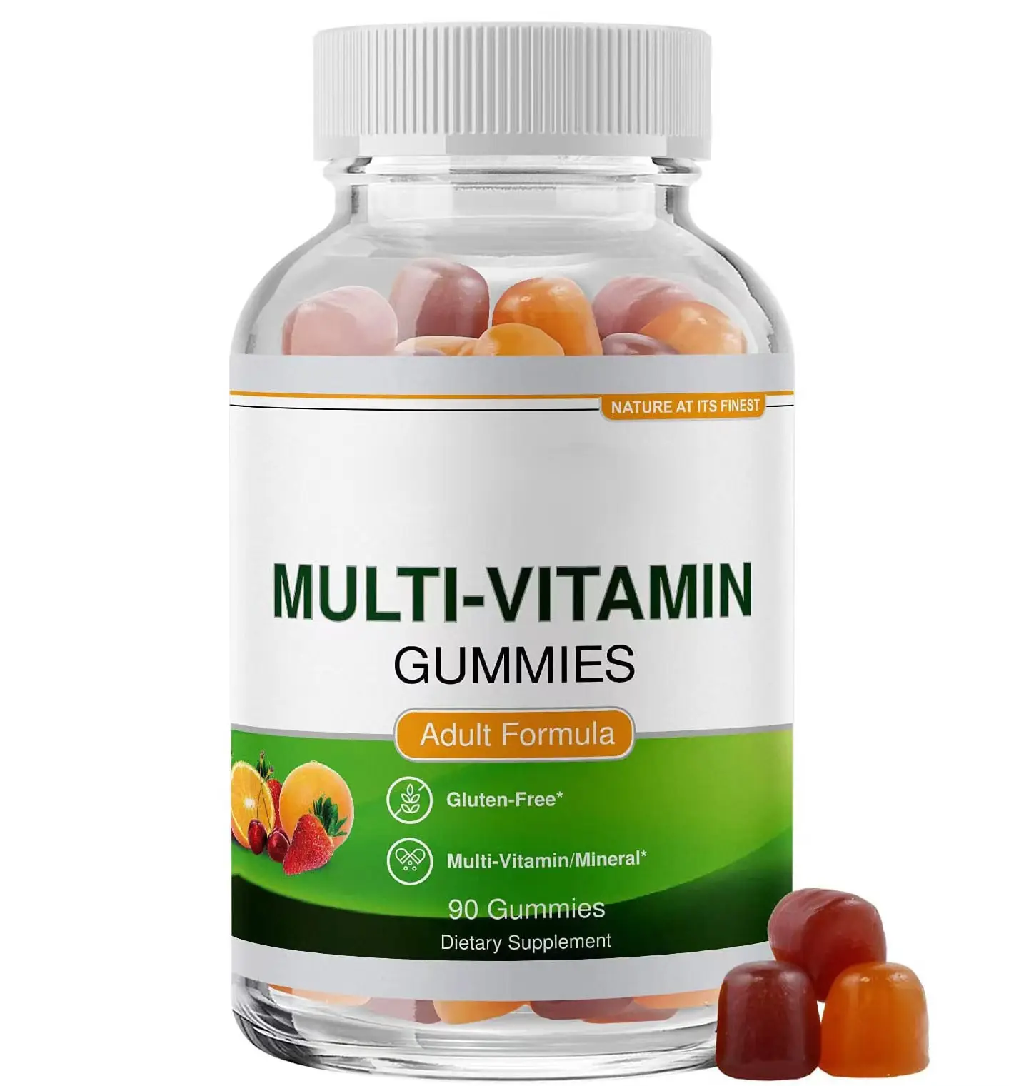 Oem Private Label Gezondheidsvoedingssupplement Veganistisch 60 Gummies Multi Vitamine Kids Multivitamine Gummies