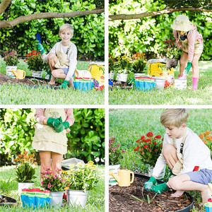 Bán Buôn Customized <span class=keywords><strong>Kids</strong></span> Công Cụ Làm Vườn Kit Set Với <span class=keywords><strong>Garden</strong></span> Tote Hand Bag Tưới Nước Có Thể Xẻng Cào Ngã Ba Tất Cả Trong Một Bộ - Product Image 5