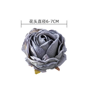 Têtes de roses artificielles Guhe réalistes en tissu tressé pour décoration de mariage – Bleu clair, bleu foncé, rouge, violet - Product Image 4