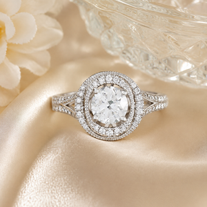 Anello Nuziale con Castone Rotondo per Donne, Elegante Gioiello da Dito alla Moda - Product Image 6