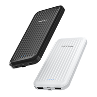 Maimi Vente en gros Batterie externe portable ultra fine 10000mah pour téléphone pas cher OEM Logo personnalisé Batterie USB lithium pour l'extérieur Powerbank