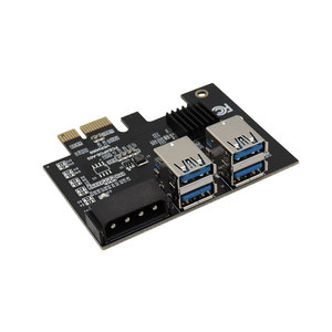 Adaptateur Pcie de haute qualité <span class=keywords><strong>USB</strong></span> un pour quatre 3.0 carte graphique 1à 4 carte d'extension Pcie Riser - Product Image 1