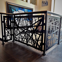 Reilbu – Balustrades et mains courantes modernes en acier inoxydable et aluminium découpées au laser, haut de gamme, pour escaliers et écrans d'intimité, à monter soi-même