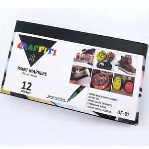 Coloring Acrylic Marker 12 Color <b>Pen</b> Waterproof Graffiti Marker Set - Product Image 1