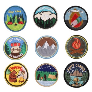 Nature Design Custom Patches Heat Transfer Fabric 100% Embroidery Embroidered Patch Custom Sew Iron on Patches for Clothing - Product Image 1