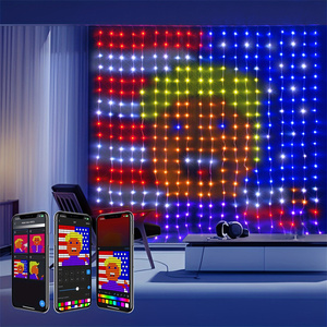 Thông Minh LED Rèm Đèn Ứng Dụng Điều Khiển Chuỗi Cổ Tích Đèn Thông Minh Cửa Sổ Treo Home Backdrop Giáng Sinh Đảng Trang Trí Ánh Sáng - Product Image 6