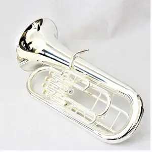High end brass instruments euphonium silver plated 4 piston keys euphonium