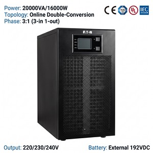 DX Series DX20KCNXL3:1 เครื่องสำรองไฟฟ้าออนไลน์แบบดับเบิ้ลคอนเวอร์ชั่น ขนาด 20kVA 16kW 3 เฟส สำหรับระบบจ่ายไฟฟ้าอุตสาหกรรม - Product Image 1