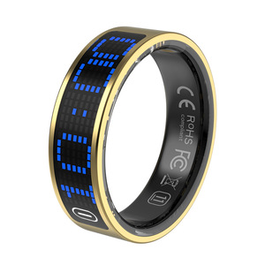 Bague connectée transfrontalière avec écran tactile, podomètre, moniteur de fréquence cardiaque, d'oxygène sanguin et de sommeil, contrôle par application, compatible NFC - Product Image 4