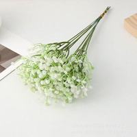 Dekorasi Pernikahan Bunga Baby's Breath Buatan, Buket Tangkai Tunggal Plastik Lunak Ikat Tangan Model MTX-005 Teknik Semi-Manual