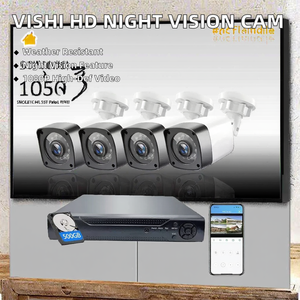 Système de surveillance de sécurité WiFi Tuya 5MP 1080P haute définition, vision nocturne, résistant aux intempéries, capteur CMOS grand angle 120°, NVR Cloud - Product Image 2