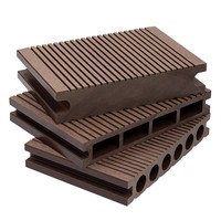 Planches de terrasse en composite bois-plastique résistantes aux intempéries, à rayures droites, durables