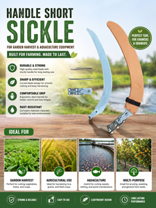 China Handle Short Sickle for <b>Garden</b> Harvest Aquaculture Equipment for Farming Use - Product Image 1