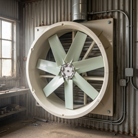 Ventilateur d'extraction mural carré Windrise 960 mm, moteur EC 1400 tr/min 3,0 kW, ventilation de qualité commerciale pour bâtiment agricole et atelier