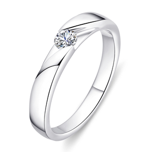 925 plata esterlina rodio plateado compromiso eternidad corte redondo anillos mujeres VVS D Color HPHT CVD laboratorio cultivado diamante anillo joyería - Product Image 6