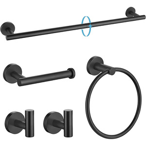 GXY Stainless Steel Towel Bar <b>Set</b> Wall Mounted Bathroom Hardware Kit Corrosion Prevention - Product Image 2