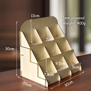 Mẫu miễn phí bưu thiếp Stickers 3-tầng kệ trưng bày bán lẻ Countertop kệ trưng bày thiệp chúc mừng bằng gỗ Kệ trưng bày - Product Image 3