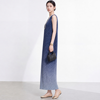 Robe plissée froncée décontractée grande taille style coréen pour femme, écologique, respirante, élégante, à manches courtes, longueur midi