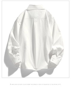 <span class=keywords><strong>Camicia</strong></span> da uomo a maniche lunghe in cotone pesante-<span class=keywords><strong>giacca</strong></span> da uomo Casual Casual a forma primaverile - Product Image 2