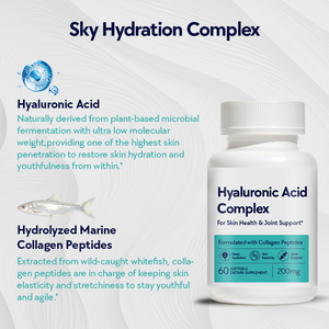 Capsules d'<span class=keywords><strong>acide</strong></span> <span class=keywords><strong>hyaluronique</strong></span> avec peptides de collagène <span class=keywords><strong>marin</strong></span> hydrolysé, biotine, vitamine, sélénium, favorisent la santé de la peau, des cheveux, des os <span class=keywords><strong>et</strong></span> des articulations - Product Image 6