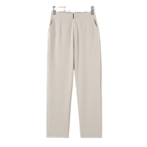 <span class=keywords><strong>Pantaloni</strong></span> comodi elastici da <span class=keywords><strong>donna</strong></span> Casual primavera estate abito da lavoro a metà ampio Design formale traspirante frontale piatto per il lavoro d'ufficio - Product Image 5