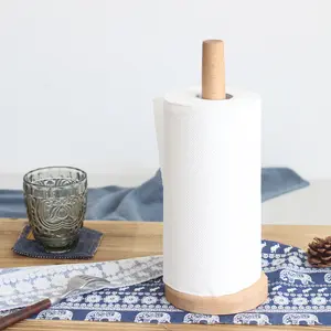 Bambu kağıt havlu tutacağı mutfak kağıdı askı raf banyo havlu rulo standı
