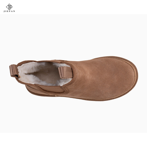 Botte Chelsea doublure en laine de haute qualité vente directe d'usine en gros femmes hiver court Animal fourrure amorti Chelsea botte de neige - Product Image 4