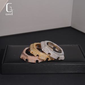 Nouvelle arrivée GA2100 Boîtier de montre en moissanite Testeur de diamants passé Argent 925 Moissanite VVS Boîtier de montre Homme Hip Hop Bezel serti de diamants - Product Image 5