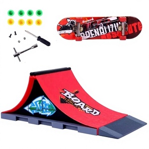 <span class=keywords><strong>Mini</strong></span> <span class=keywords><strong>rampe</strong></span> de skateboard pour doigts, ensemble de pièces pour skatepark Tech Deck, accessoires d'entraînement pour fingerboard, jouets <span class=keywords><strong>avec</strong></span> roues de rechange et outils - Product Image 1