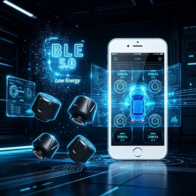 CXT Intelligent Blue-too-th TPMS Wireless Tire Pressure Monitoring System App Control for Mobile Phone Universal Car Security
