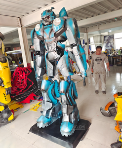 حفلة عيد ميلاد ترحيب روبوت زي حفلة أزرق الكبار يمكن ارتداؤها محولات ليد زي روبوت - Product Image 2