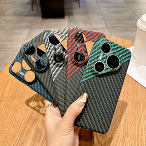 Coque arrière en fibre de carbone à motif quadrillé pour VIVO OPPO ONEPLUS REDMI HONOR IQOO PC, coque rigide pour appareil photo - Product Image 2