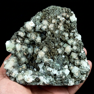 Apophyllit Stilbite Mineral Specimen Natural Apophyllite with Black Chalcedony <b>Cluster</b> Natural Stone Healing <b>Crystal</b> Geode - Product Image 1