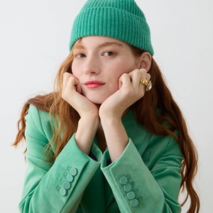100% Tốt Cashmere Rắn Biểu Tượng Tùy Chỉnh Dệt Kim Của Phụ Nữ Beanie - Product Image 6