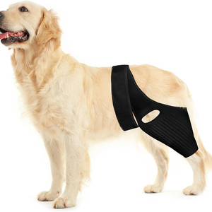Rodillera para perro con tiras de metal para desgarro ACL displasia de cadera artritis alivio del dolor soporte de neopreno ajustable soporte para pierna trasera para perro - Product Image 2