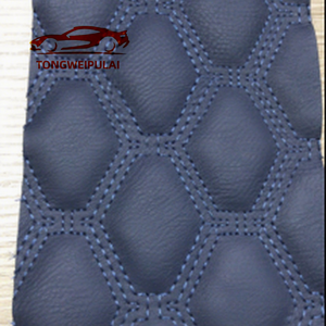 Cuero Sintético Acolchado con Esponja para Tapetes y Fundas de Asiento Impermeables para Automóviles - Tela de PU PVC con Bordado en Relieve para Sofá/<span class=keywords><strong>Silla</strong></span> - Product Image 4