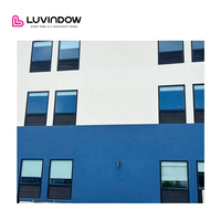 Fenêtre à persiennes en aluminium à rupture de pont thermique Luvindow pour projet hôtelier commercial au Texas, fenêtre fixe en verre