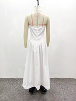 NOUVELLE Robe d'été sans manches unie pour femmes, fermeture éclair au dos, robe maxi, taille plus, robe décontractée, S-2XL