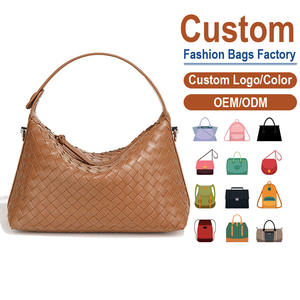 Bolso bandolera de cuero genuino de grano completo – Textura tejida a mano con correa de hombro trenzada marrón, perfecto para ir al trabajo y viajar - Product Image 1