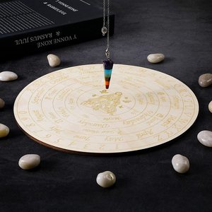Un ensemble de chakras pendule en bois tableau <span class=keywords><strong>radiesthésie</strong></span> divination métaphysique tableau d'affichage autel sorcellerie pendule en cristal - Product Image 5