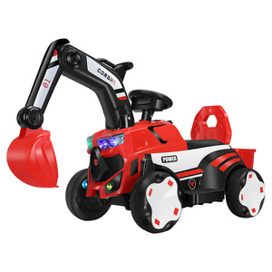 Vehículo de Construcción Multifuncional para Niños - <span class=keywords><strong>Tractor</strong></span> Montable con Barra de Remolque y Brazo Excavador, Batería de 6V para Niños de 3 a 8 Años - Product Image 6
