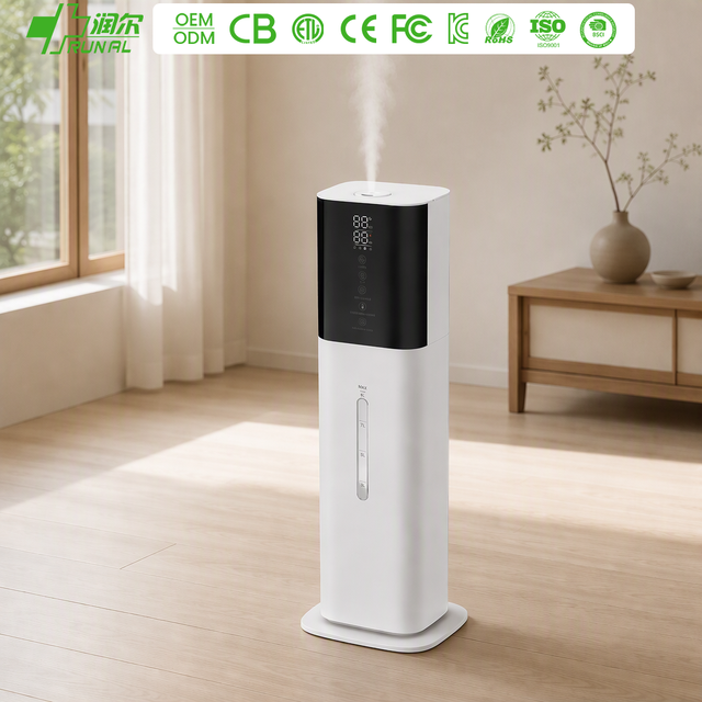 RUNAL H785 8L Cool and Warm Mist Maker Smart Floor Standing Ultrasonic Air Humidifier With Led Night Light for Large Room