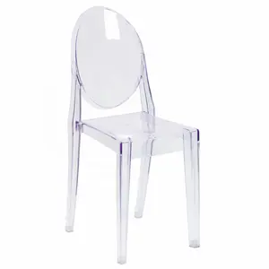 Chaise fantôme transparente en cristal, en plastique acrylique, louis acrylique, spécialisé, vente en gros