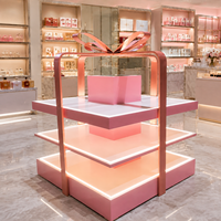 Étagère de présentation pour centre commercial, conception OEM ODM, avec éclairage LED, vitrine pour parfums et produits de beauté